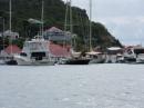 Gustavia, St. Barth: Lots of mega yachts, and the inner harbor is all moorings. 